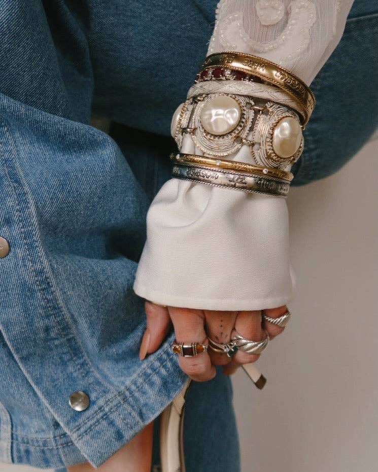 "Mother" in Every Language Vintage Bangle - Image 4